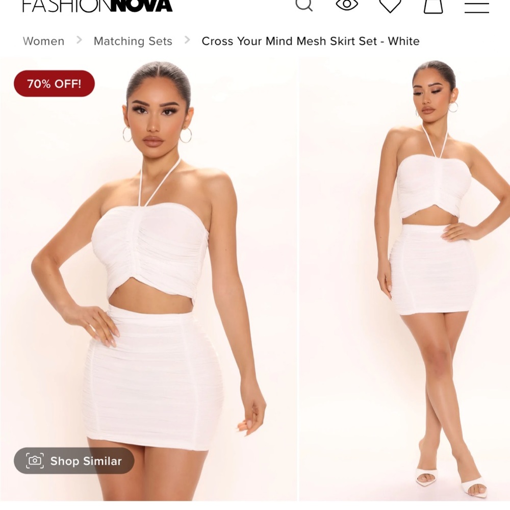 Fashion Nova Skirt Set
